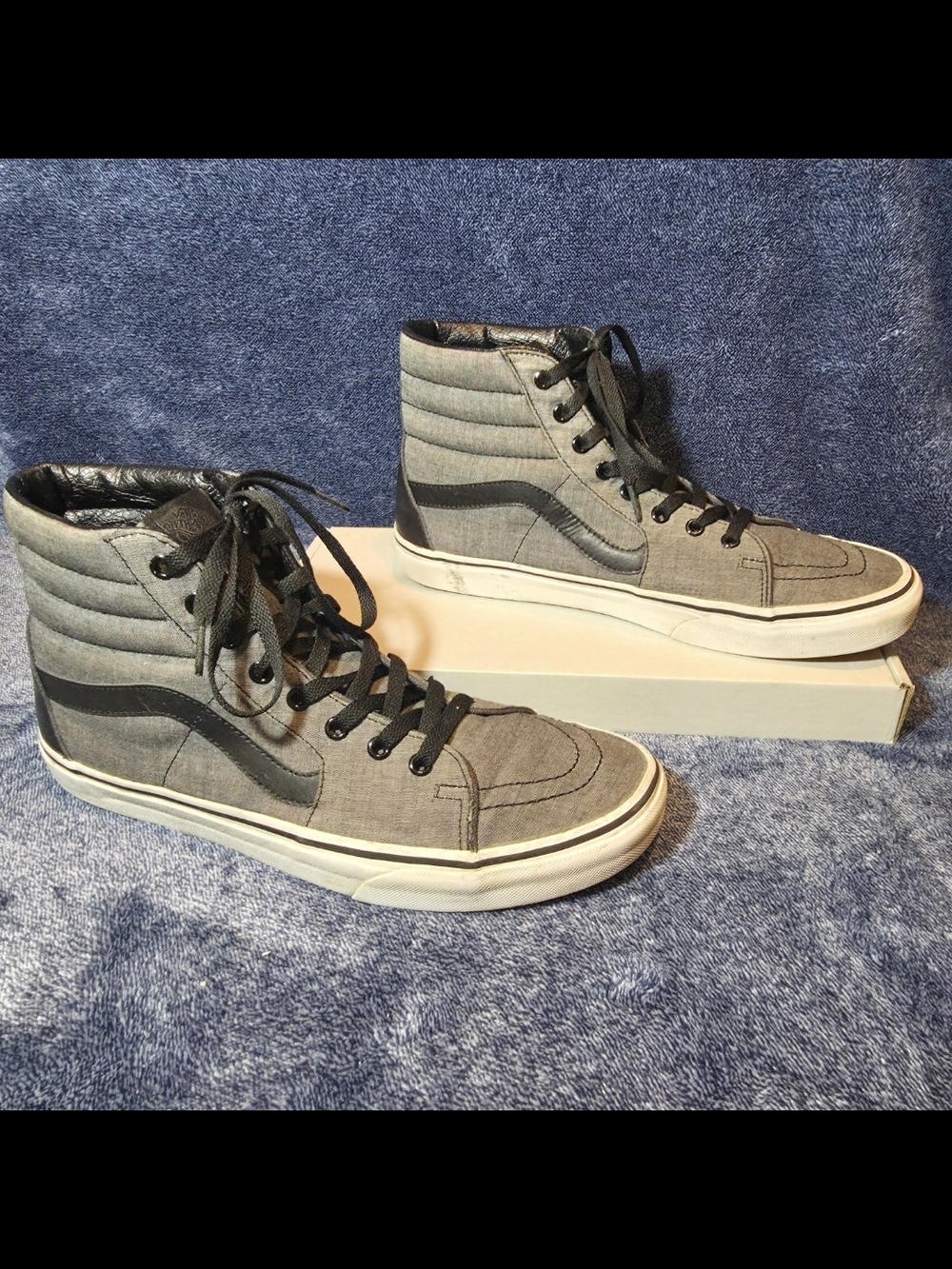 Vans Men’s High-Top Sneakers in Gray and Black